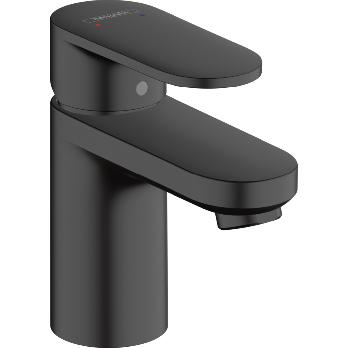 Смеситель для раковины с донным клапаном HANSGROHE Vernis Blend 70 CoolStart, черный-матовый, 71584670