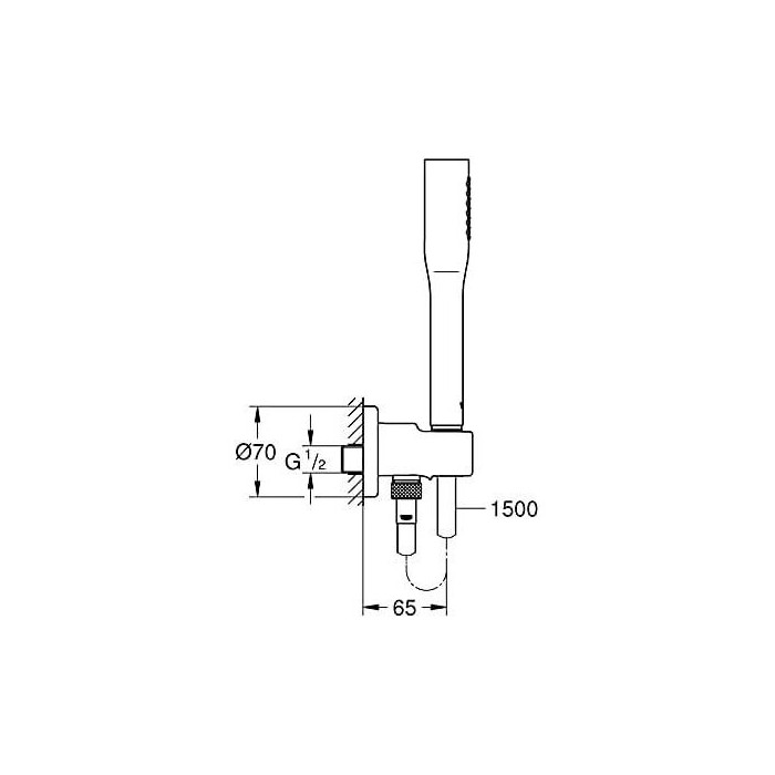 Hand shower set with water outlet GROHE Euphoria Cosmopolitan Stick 1jet, 26404000