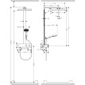 Termostatiska lietus duša sistēma HANSGROHE Rainfinity 360 Dušas caurules 1jet, 26853700