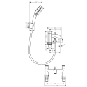 Hansgrohe Vernis Blend 2-Hole Bath Mixer, 71461670