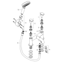 Смеситель для ванной 2 отверстия HANSGROHE Vernis Blend, 71461670