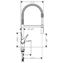 Virtuves (plautuves) maisītājs HANSGROHE Cento XXL Semi-Pro 2jet, 14806000