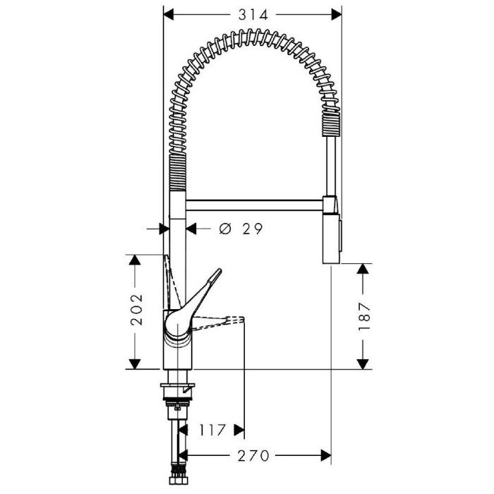 Virtuves (plautuves) maisītājs HANSGROHE Cento XXL Semi-Pro 2jet, 14806000