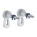 Potinkinis WC rāmis GROHE Solido ar melnu pogu Even, blīve ar stiprinājumiem (4 in 1) + LAUFEN Rimless piekārtais vienība s