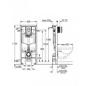 Potinkinis WC rāmis GROHE Solido ar melnu pogu Even, blīve ar stiprinājumiem (4 in 1) + LAUFEN Rimless piekārtais vienība s