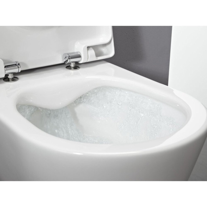 Potinkinis WC rāmis GROHE Solido ar melnu pogu Even, blīve ar stiprinājumiem (4 in 1) + LAUFEN Rimless piekārtais vienība s