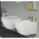 Potinkamais WC rāmis TECE ar melnu pogu Tagad blīve ir stingra (4 in 1) + IDEĀLAIS STANDARTS Tesi AquaBlade piekārtais ierīce