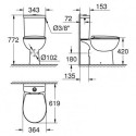 GROHE Bau Ceramic Rimless toilet with soft-closing seat, 39496000