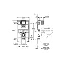 Potinkinis tualeta (WC) rāmja komplekts GROHE Rapid SL 82 cm, 38526000