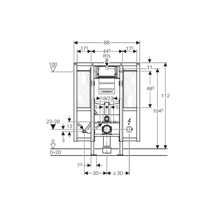 Подводные рамы для унитазов GEBERIT Duofix Sigma UP320, 111375005