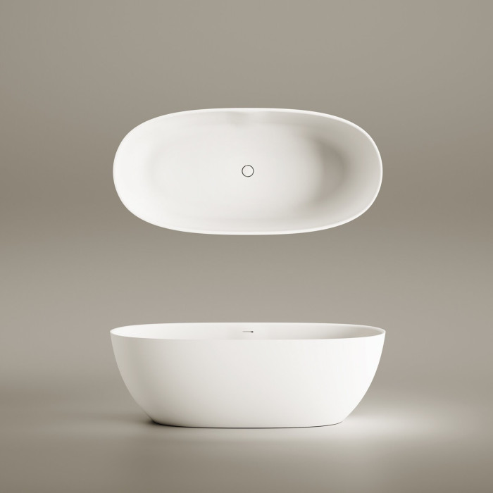 Ванна из каменной массы PAA Bella 800 x 1705 мм, белая