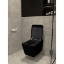 Hanging toilet with bidet function Rimless with seat and cover 800