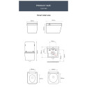Hanging toilet with bidet function Rimless with seat and cover 800