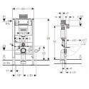 Potinkamā WC rāmja komplekti GEBERIT Duofix Omega 12, 111030001
