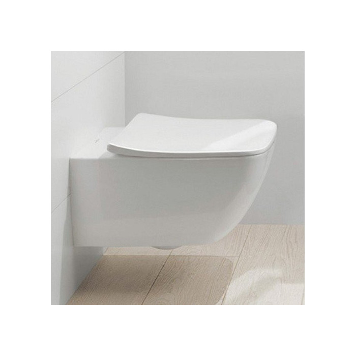 Hanging WC bowl VILLEROY & BOCH Venticello DirectFlush with Slim (thin) soft-close lid, Ceramic plus coating