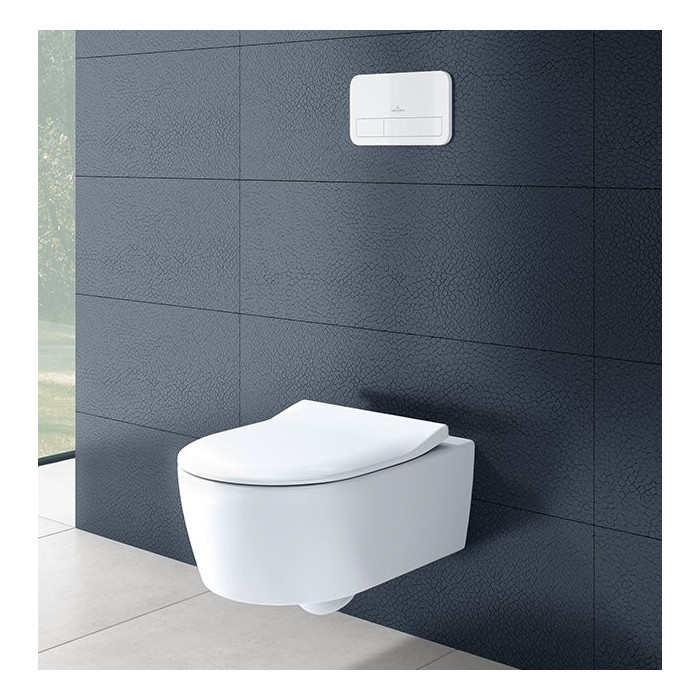Pakabināms WC pods VILLEROY & BOCH Venticello DirectFlush ar Slim (plānu) lēni aizveramu vāku, Ceramic plus pārklājums