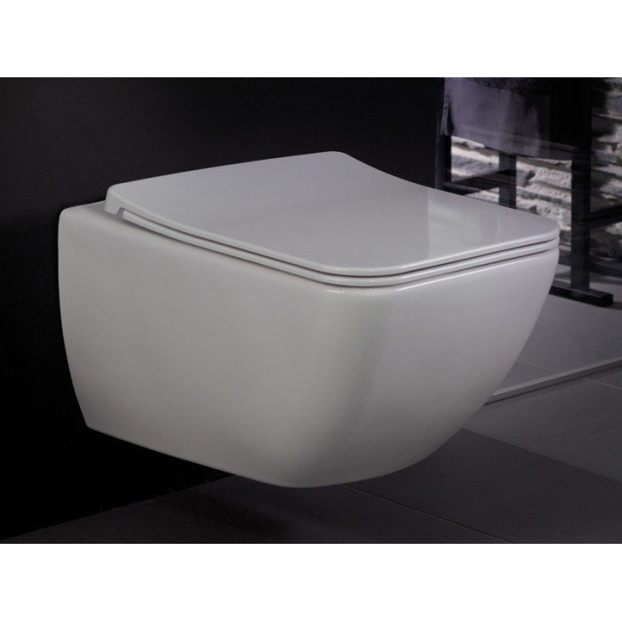 Подвесной унитаз VILLEROY & BOCH Venticello DirectFlush с тонким (узким) сиденьем с плавным закрыванием, покрытие Ceramic plus