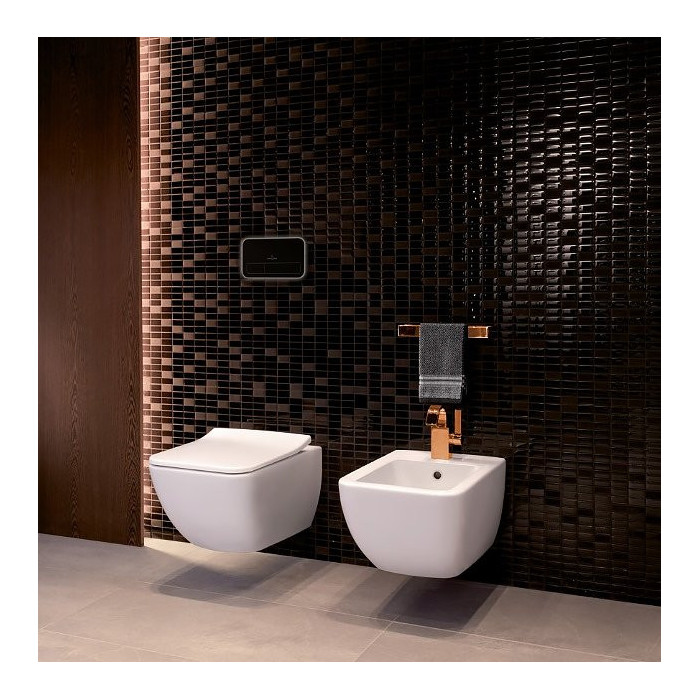 Hanging WC bowl VILLEROY & BOCH Venticello DirectFlush with Slim (thin) soft-close lid, Ceramic plus coating