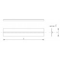Aluminum plate with one groove MEPAfloor 20 mm (180-1000) / 0.40 mm