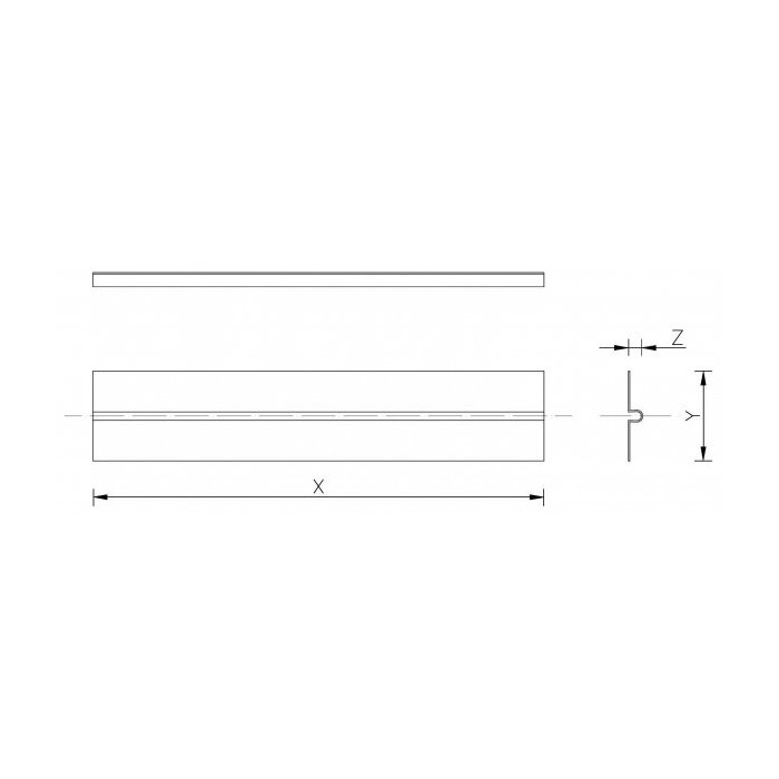 Alumīnija plāksne ar vienu rievu MEPAfloor 20 mm (180-1000) / 0,40 mm