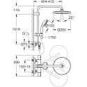 GROHE Vitalio Start 250 Thermostatic Shower System, 26816000