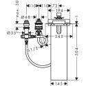 Montāžas komplekts Basic Set 3 caurumu vannas jaucējkrānam HANSGROHE 13481180