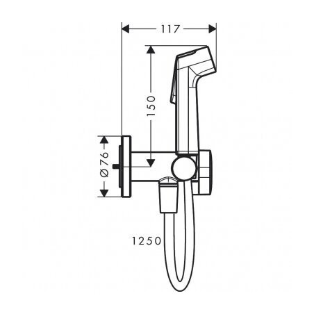 Potinkinis bidē dešelio komplekts HANSGROHE Round 1jet, 29232340