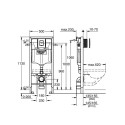 Встраиваемый универсальный комплект рамы унитаза (WC) GROHE (3 в 1) + подвесной унитаз SAT INFINITIO Compact Rimless черный s