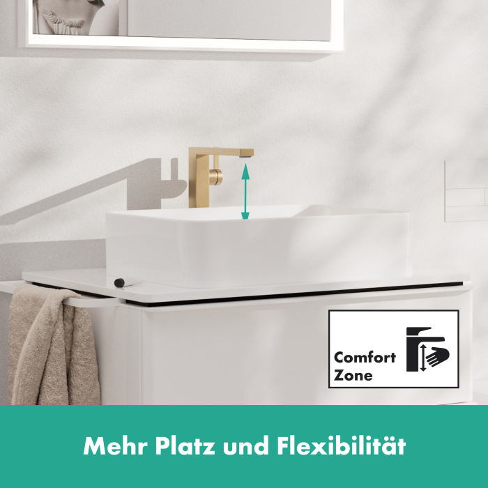 Washbasin mixer with bottom valve HANSGROHE Tecturis E 240, 73070140