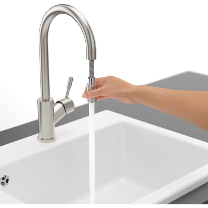 Maisītājs izlietnei ar izvelkamu dušas galvu VILLEROY&BOCH Umbrella Flex, 925400LC