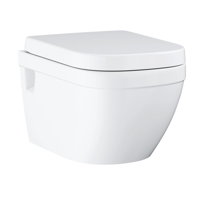 GROHE Euro Ceramic Rimless wall-mounted toilet with seat and soft-closing lid, 39703000