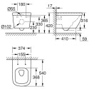 Piekaramais tualets GROHE Euro Ceramic Rimless ar sēde un softclosing vāku, 39703000