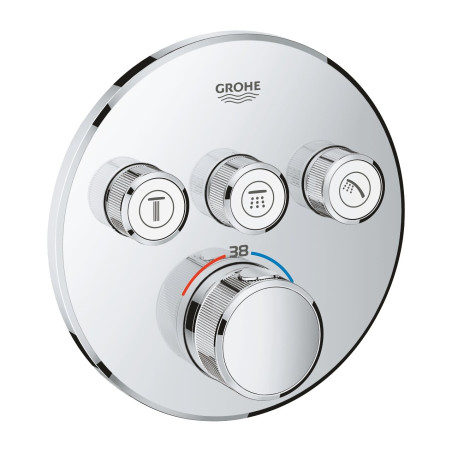 Встраиваемый термостатический смеситель для душа GROHE Grohtherm SmartControl на 3 выхода, хром, 29121000