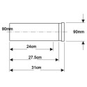 Pailginājums potinkas WC rāmja notekūdeņu caurulei GEBERIT 3"" x 310 mm