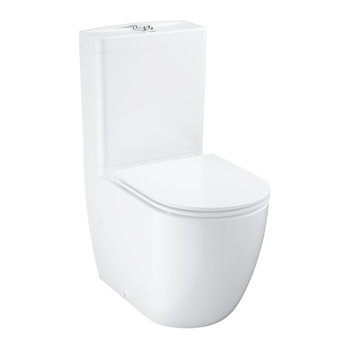 Uzstādāms tualetes pods GROHE Bau Ceramic ar mīksto aizvēršanas vāku, apakšējā pieslēgšana