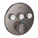 Built-in thermostatic shower mixer GROHE Grohtherm SmartControl 3 outlets, hard graphite, 29121A00