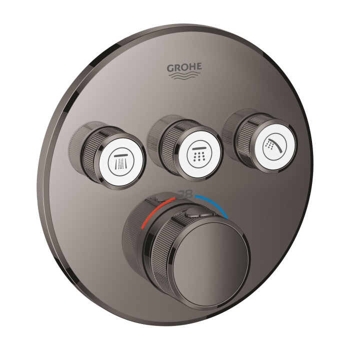 Potinkinis termostatiskais dušas maisītājs GROHE Grohtherm SmartControl 3 izejas, cieta grafīta, 29121A00