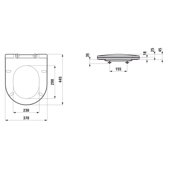 Крышка для унитаза LAUFEN Pro тонкая с мягким закрыванием, H8989660000001
