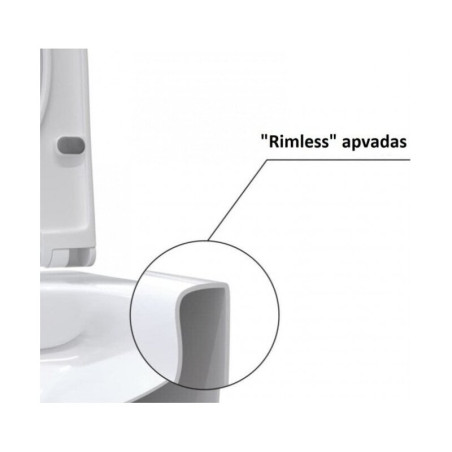 Bocchi Venezia Rimless toilet with soft-closing seat