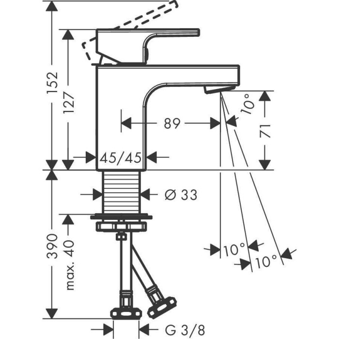 HANSGROHE Vernis Shape 70 Basin Mixer, 71567000