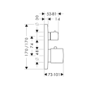 Termostatiskais maisītājs AXOR Citterio M 2 funkcijas, 34725000