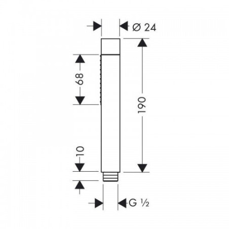 Shower head HANSGROHE Axor Starck 2jet, 28532000