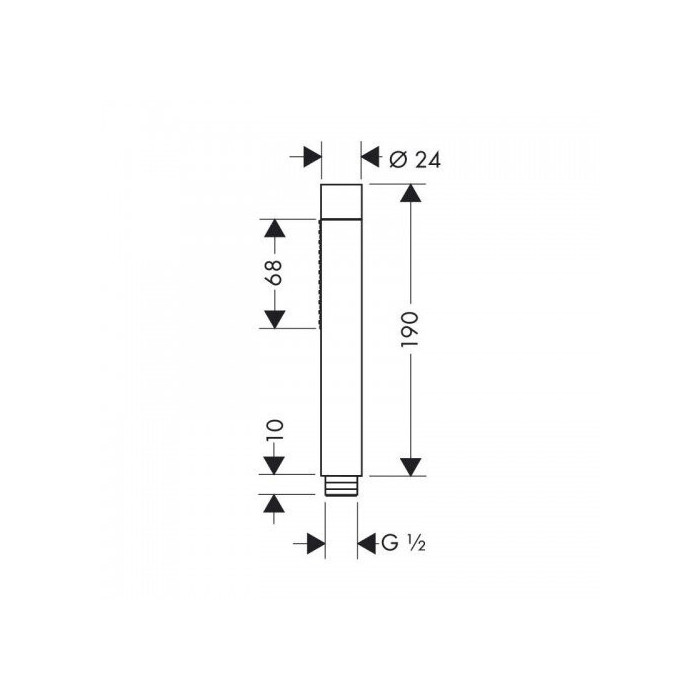 Dušas galva HANSGROHE Axor Starck 2jet, 28532000
