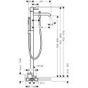 Смеситель для ванной AXOR Loop, 38442000
