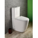 The SAPHO Turku Rimless unit with a slow-closing lid is being installed.