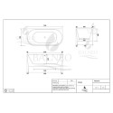 Acrylic freestanding bathtub BALNEO Viva, 170 x 80 cm, J0101010102-3
