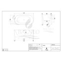 Acrylic freestanding bathtub BALNEO Viva, 160 x 75 cm. J0101010102-2