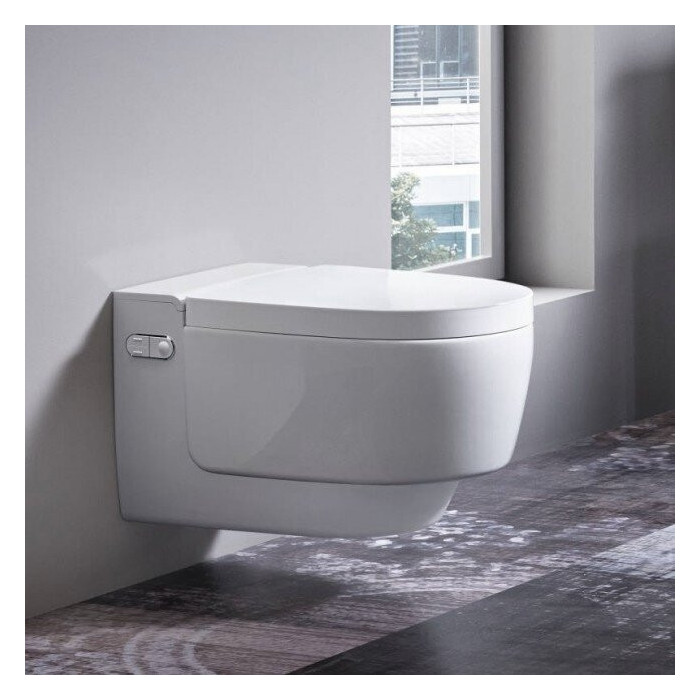 Smart wall-hung toilet with bidet function GEBERIT AquaClean Mera Classic, 146201111