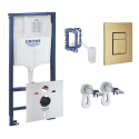 GROHE Rapid SL 5 in 1 Skate Cosmopolitan Concealed (WC) Frame Set Brush Cool Sunrise