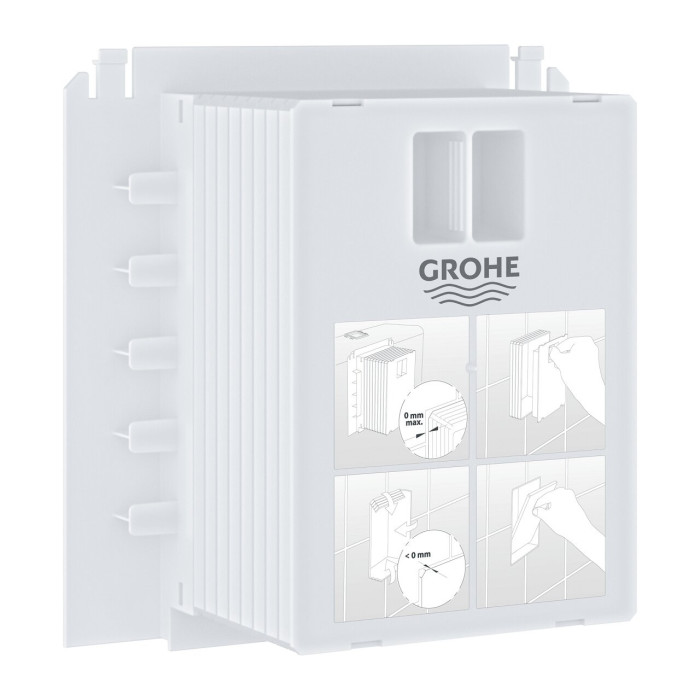 Installation flush plate for reduced water flush buttons GROHE Rapid SL, 40911000